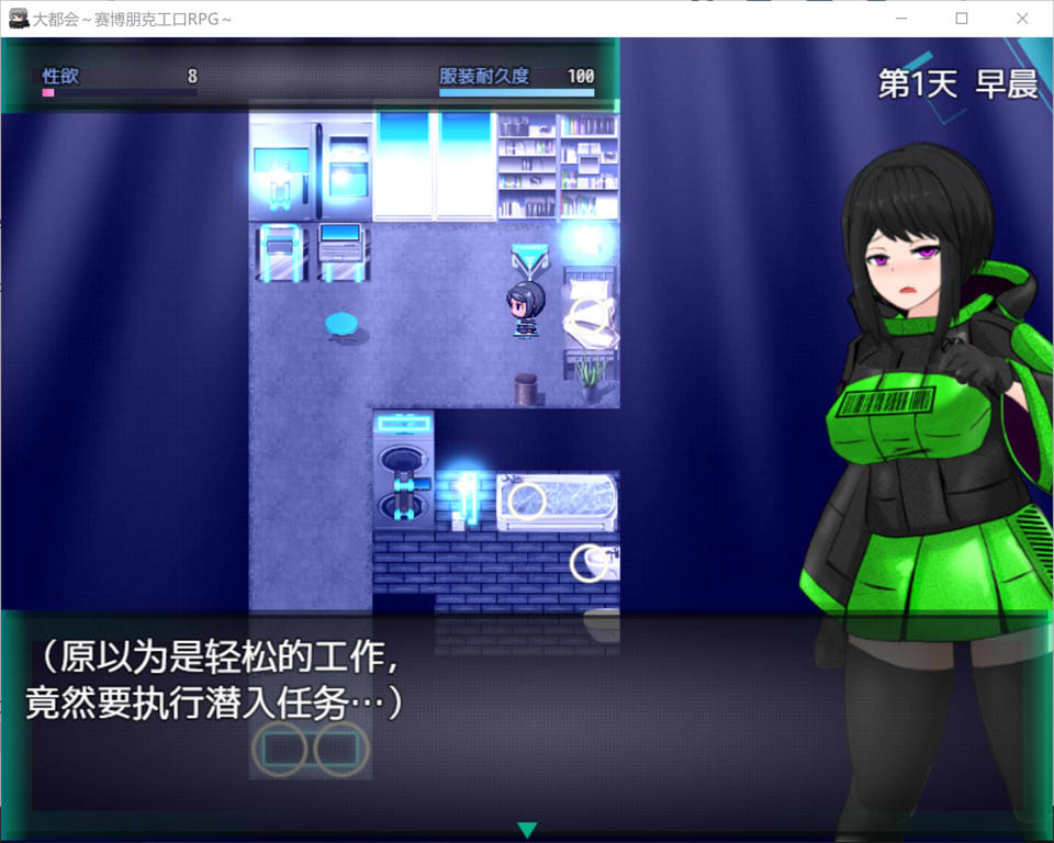 大都会～赛博朋克涩涩RPG～官中AI汉化版+全回想存档[新汉化/1.4G]插图1